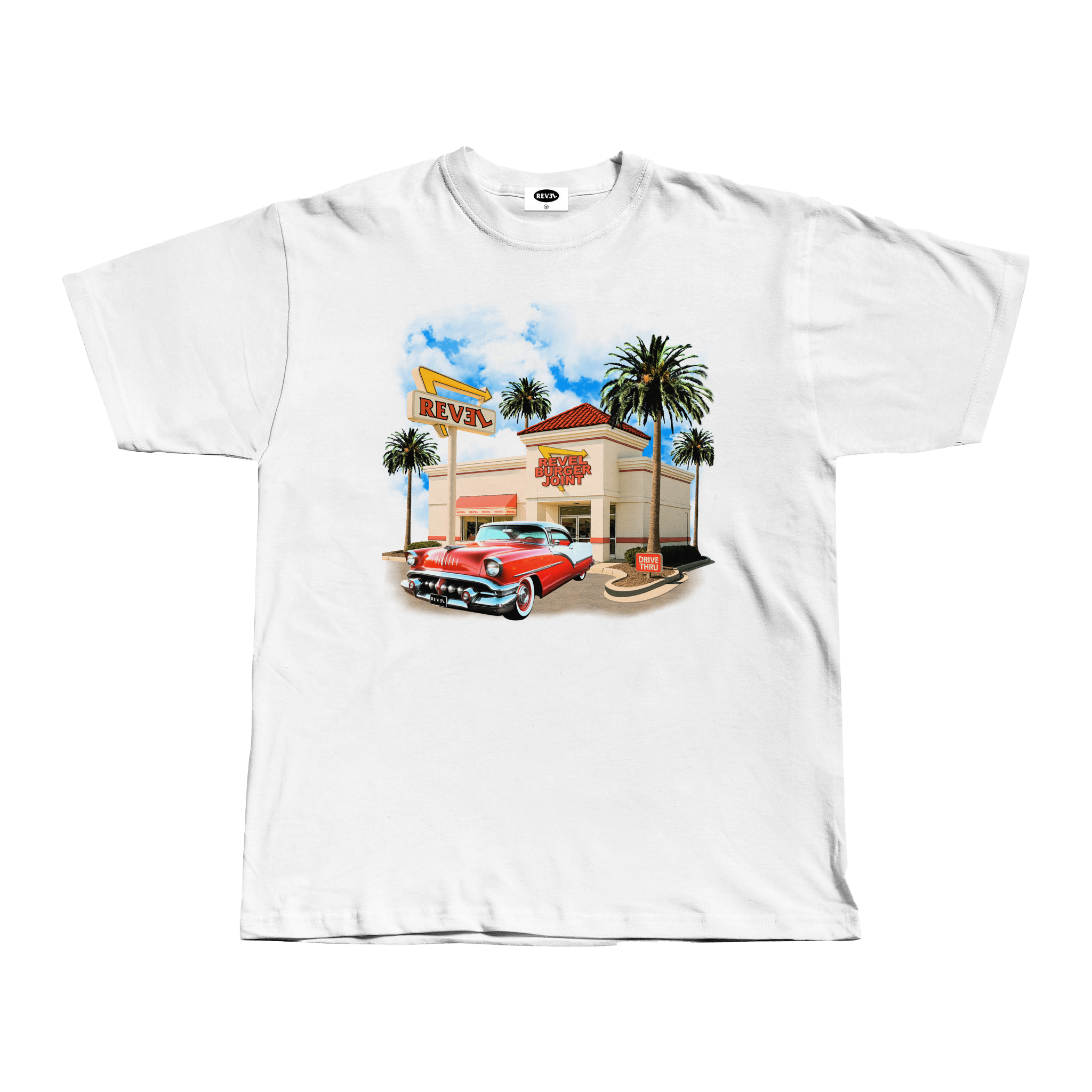 REVEL BURGER JOINT OVERSIZED TEE (BLACK & WHITE)