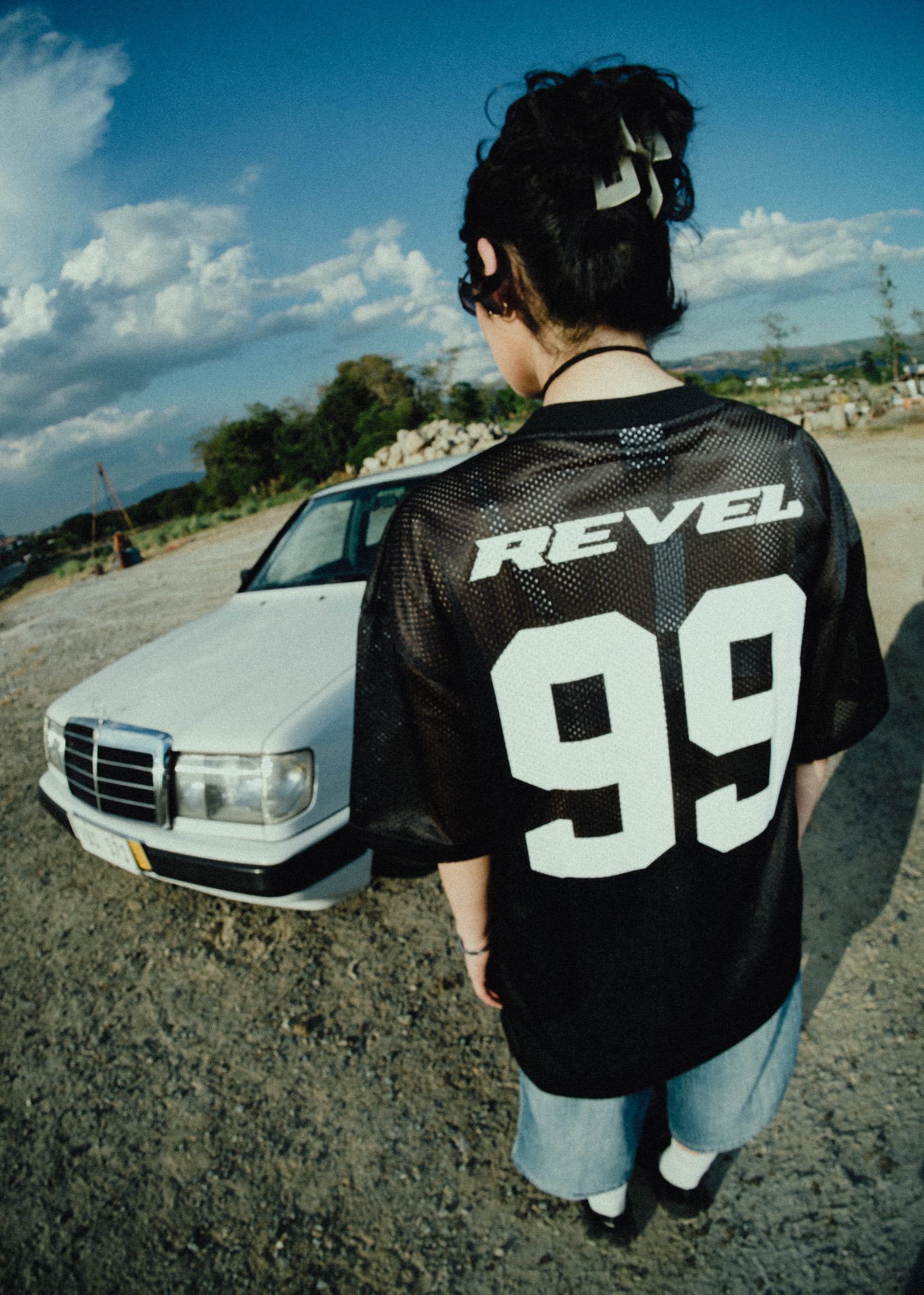 JERSEY MESH TEE OVERSIZED